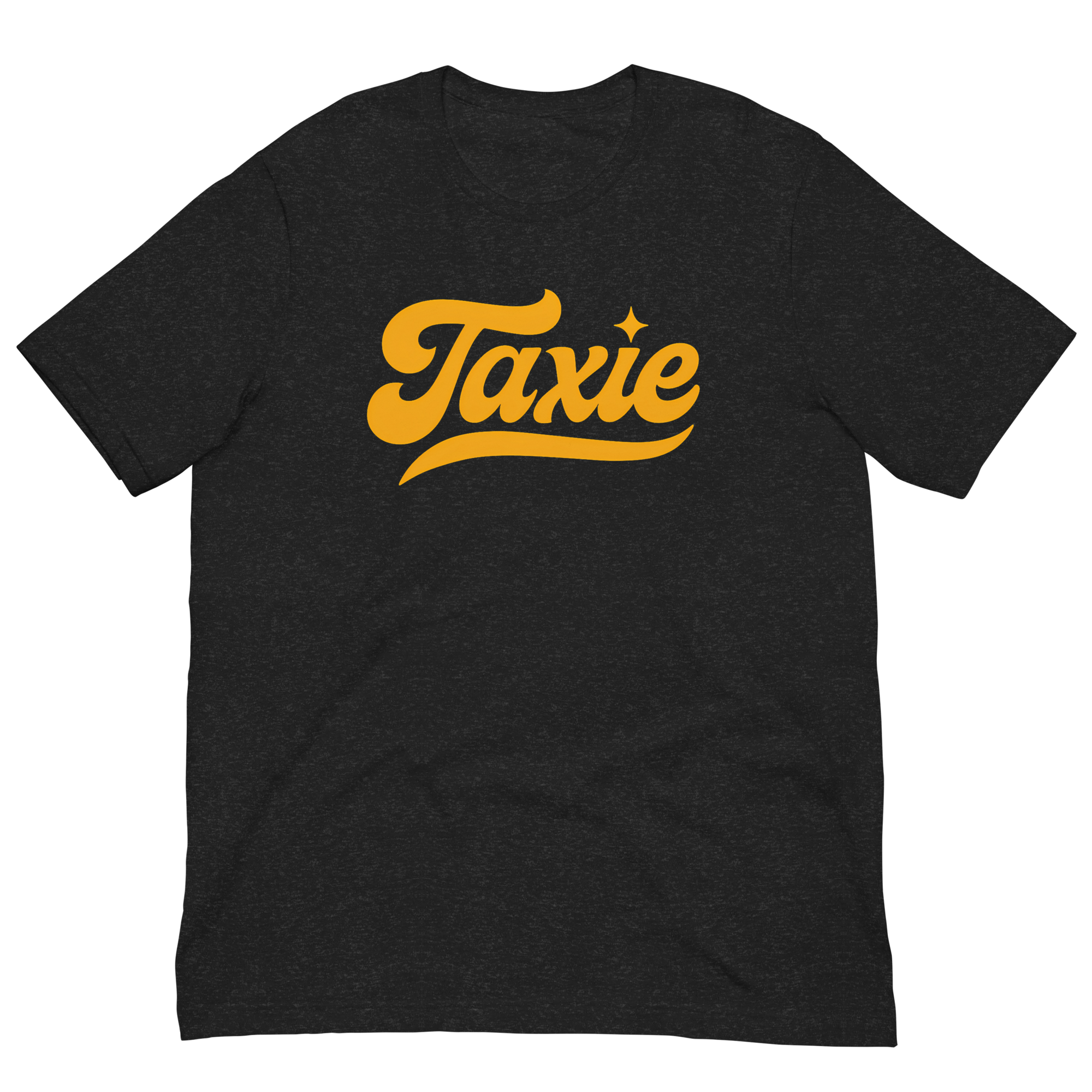 Unisex t-shirt with yellow Taxie logo